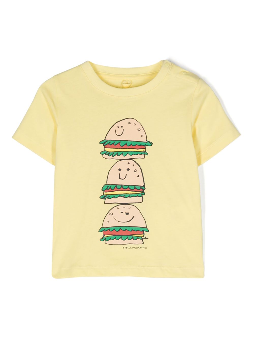 Stella McCartney Kids Veggie Burger Stack 棉T恤 - 黄色