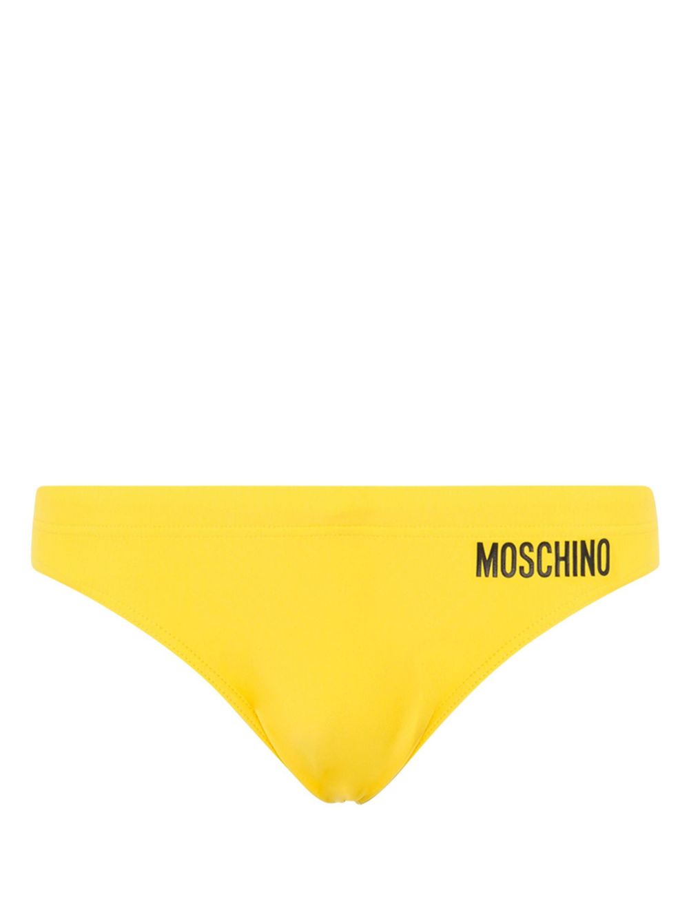Moschino logo印花泳裤 - 黄色