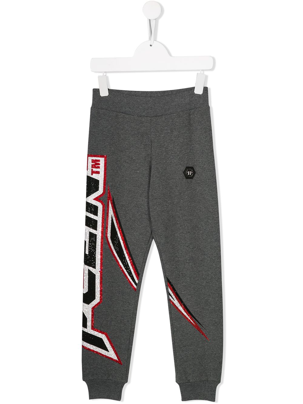Philipp Plein Junior Space Plein运动裤 - 灰色