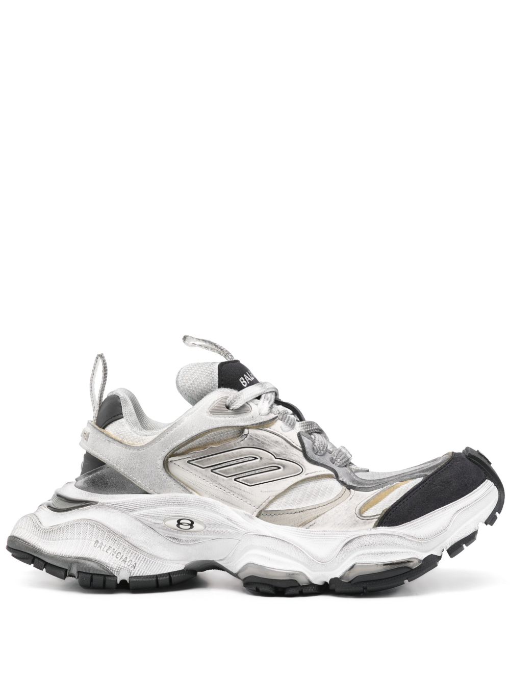 Balenciaga Cargo 拼接运动鞋 - 白色
