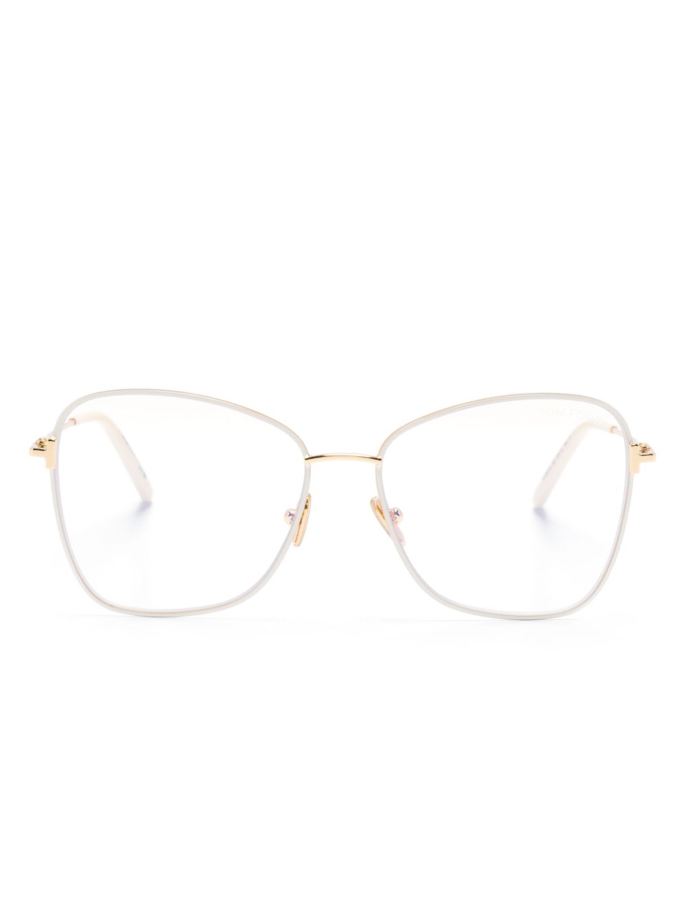 TOM FORD Eyewear FT5906B 双色蝴蝶镜框眼镜 - 中性色