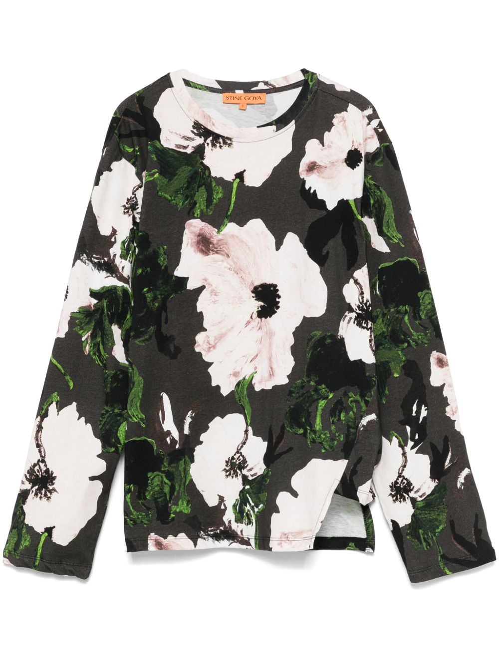 Stine Goya Umber Windflower T恤 - 灰色