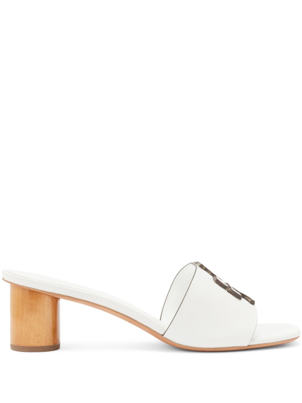 Tory Burch Ines 中跟穆勒鞋 - 白色
