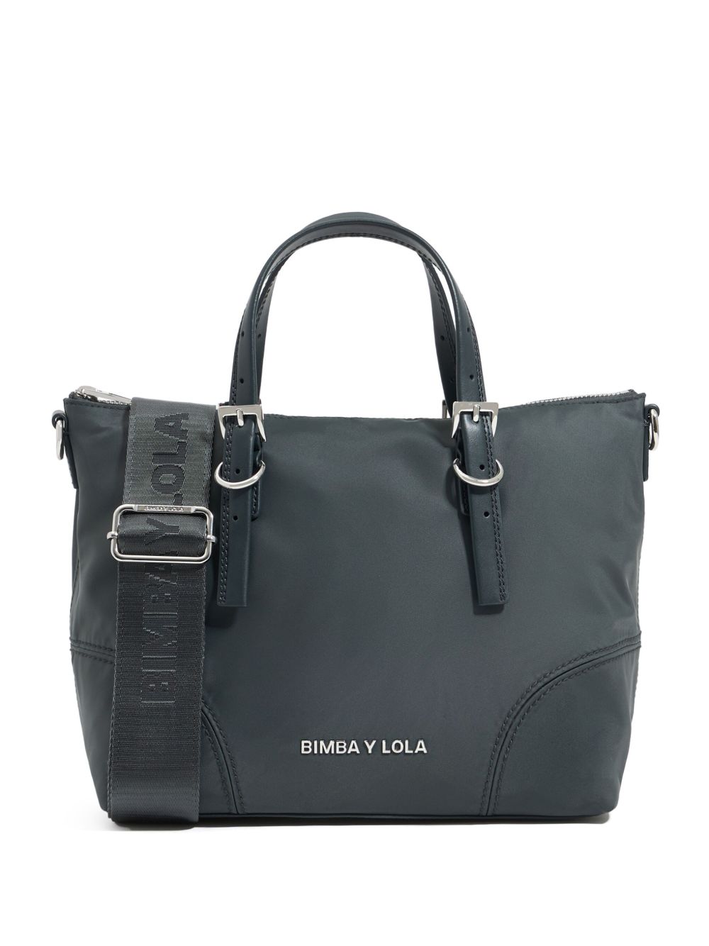 Bimba y Lola 中号拼接手提包 - 灰色