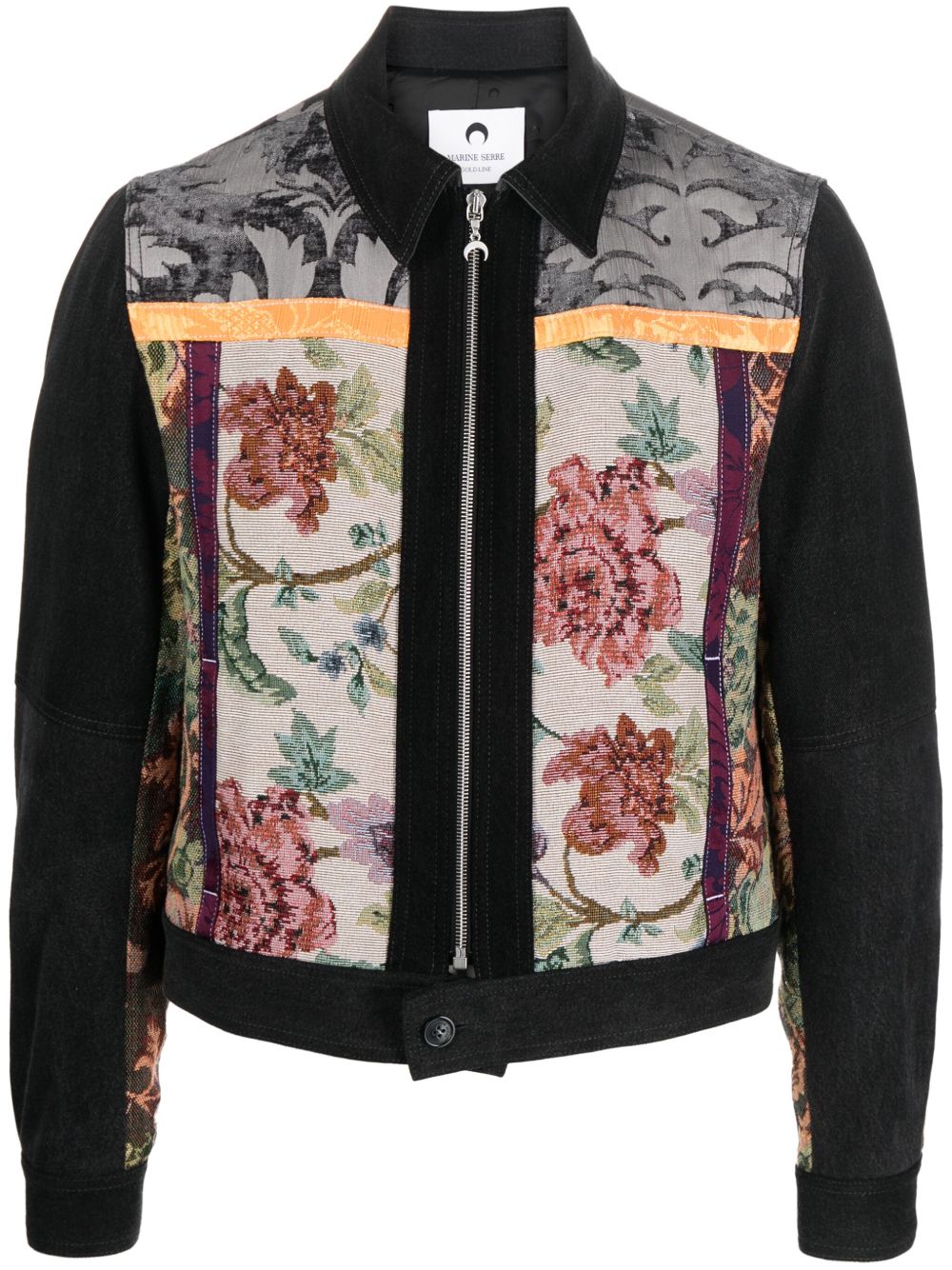 Marine Serre Regenerated Floral Tapestries 夹克 - 黑色