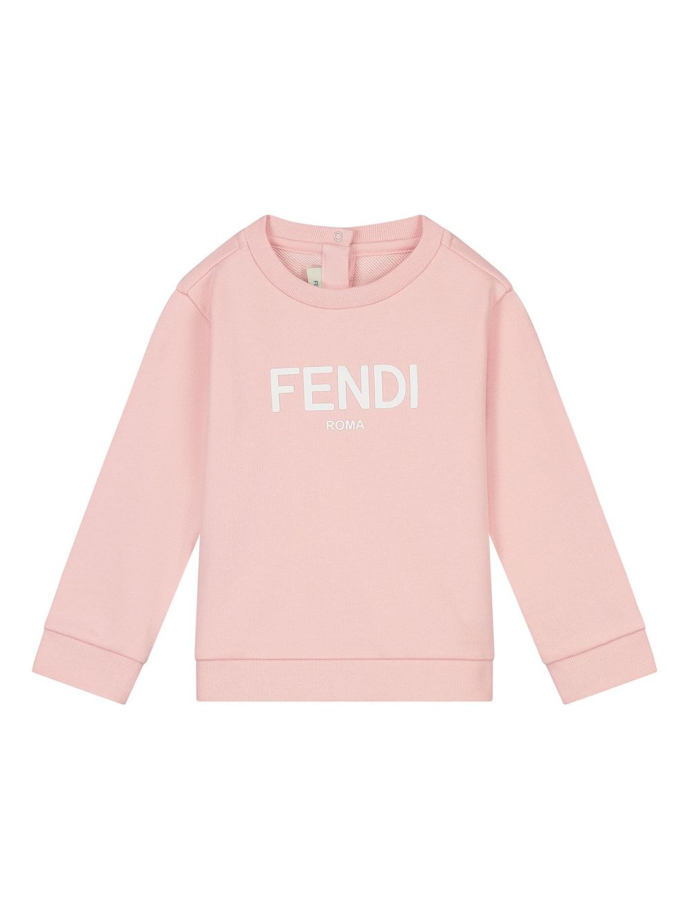 FENDI logo印花平纹针织卫衣 - 粉色