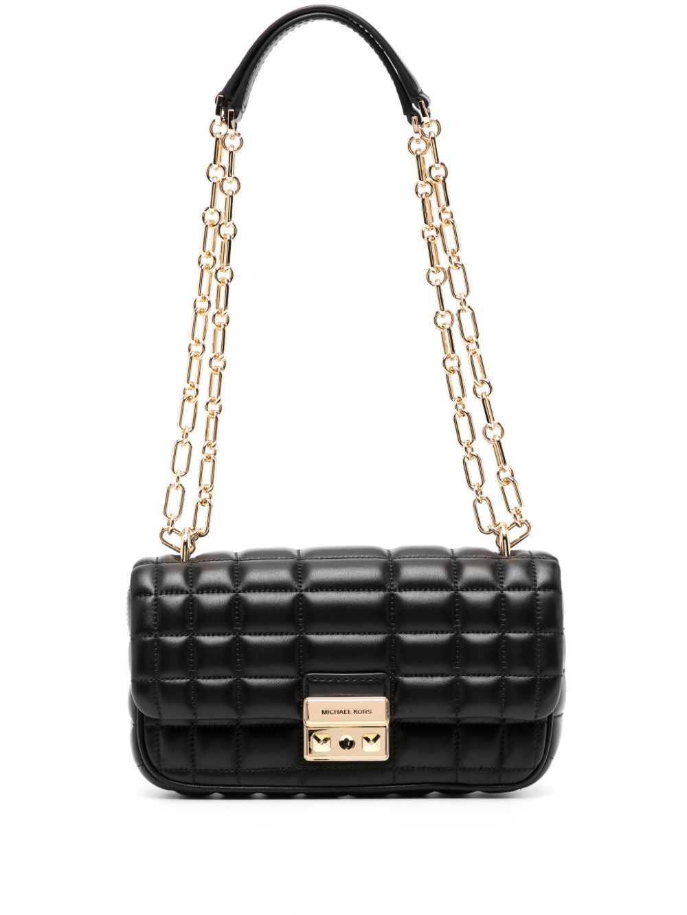 Michael Kors Tribeca 绗缝小号单肩包 - 黑色