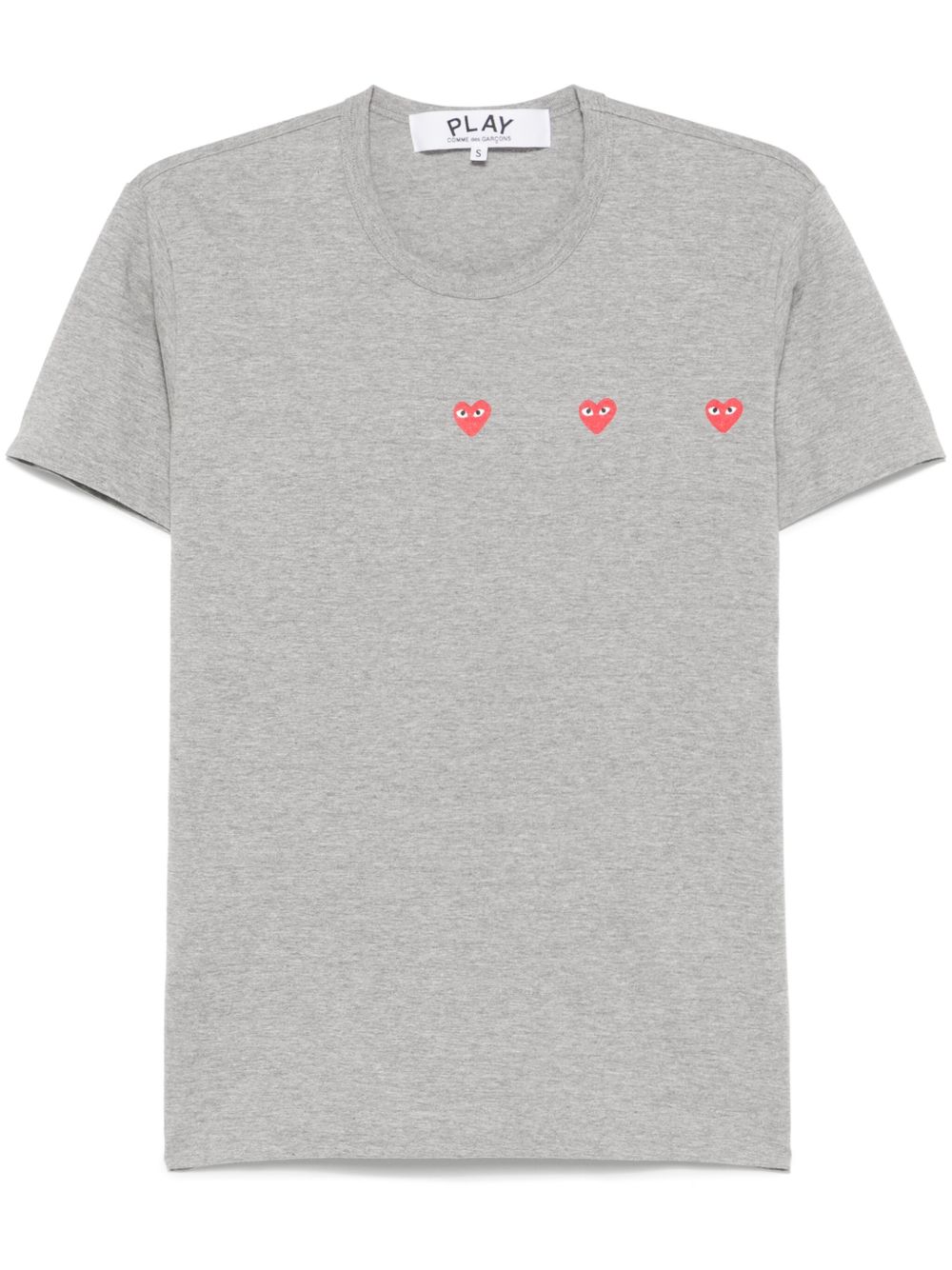 Comme Des Garçons Play 爱心印花棉T恤 - 灰色