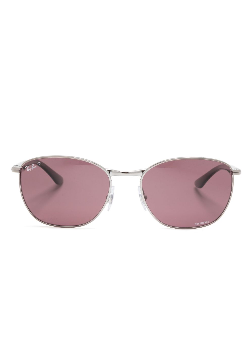 Ray-Ban 圆框太阳眼镜 - 灰色