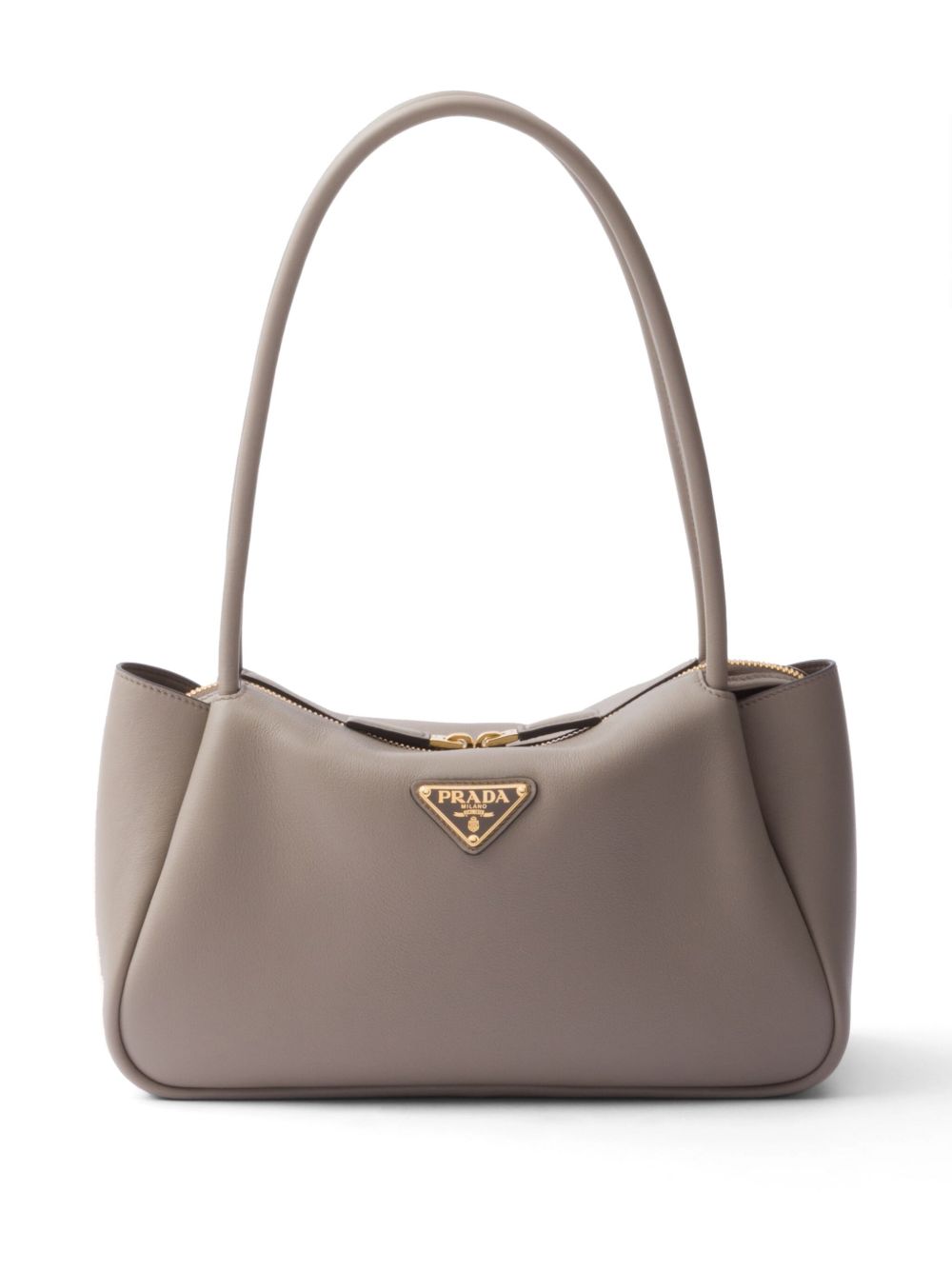 Prada 中号皮质托特包 - 灰色