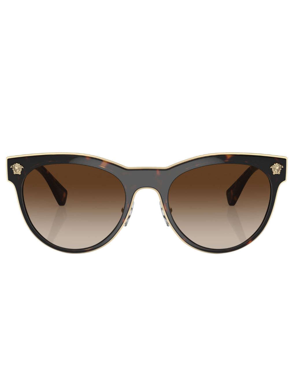 Versace Eyewear 范思哲眼镜系列 范思哲 Phantos圆框太阳眼镜 - 褐色