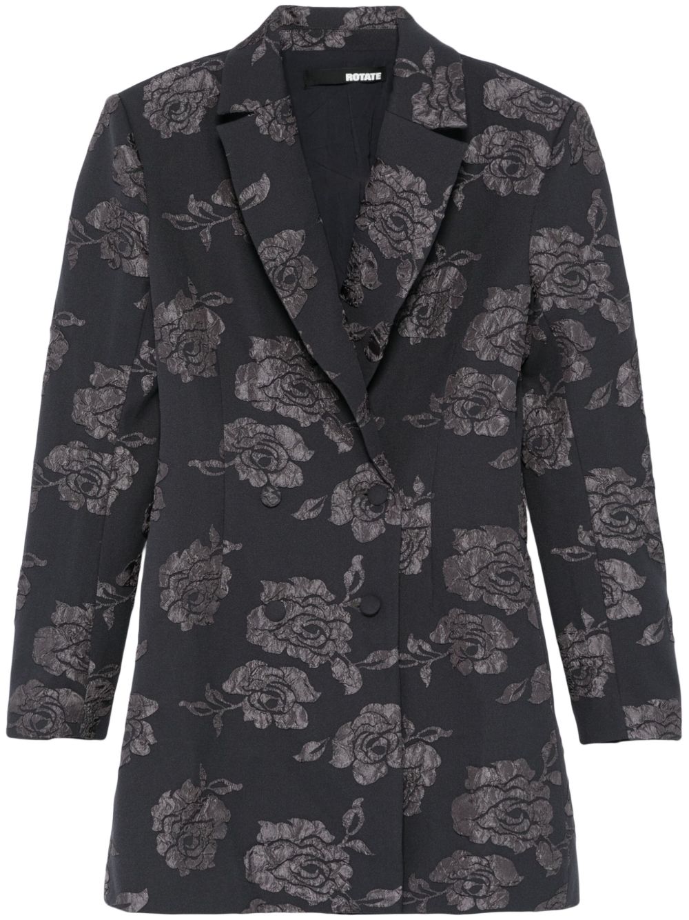 ROTATE BIRGER CHRISTENSEN 3D Flower 西装夹克式迷你连衣裙 - 灰色