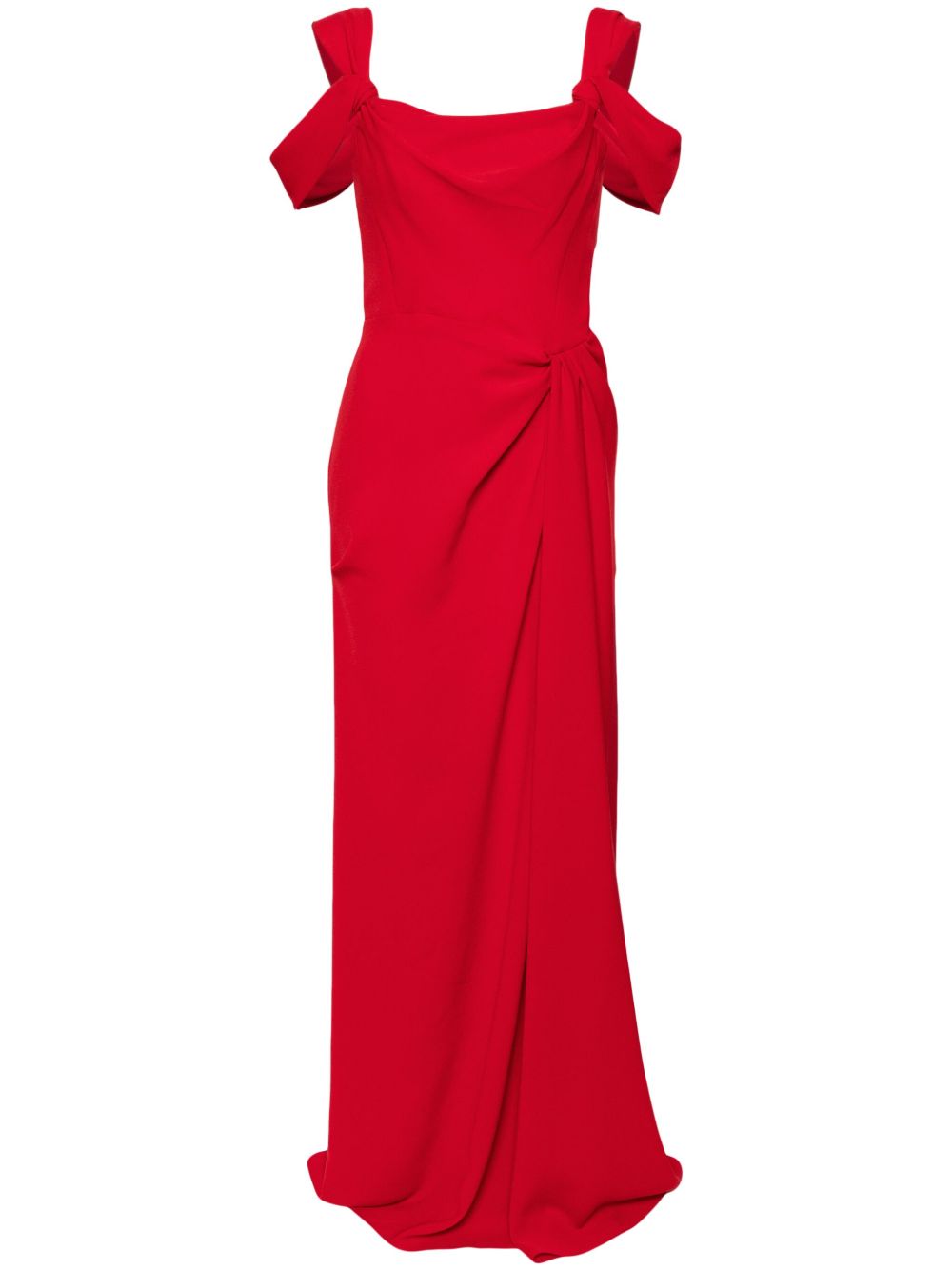 Carolina Herrera 结饰细节连衣裙 - 红色