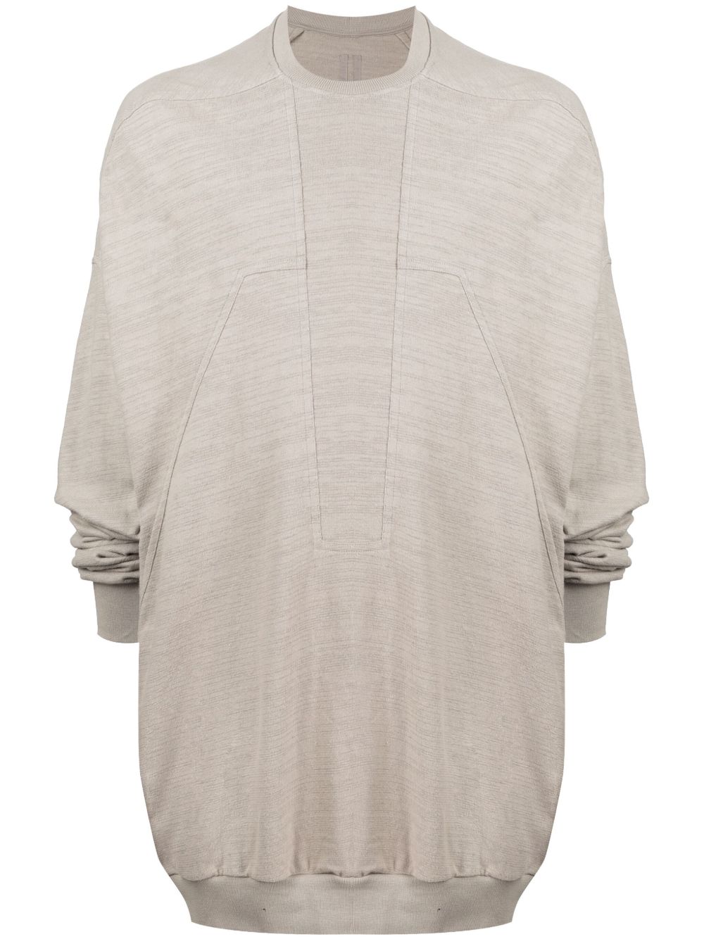 Rick Owens 竹节纹理拼接卫衣 - 灰色
