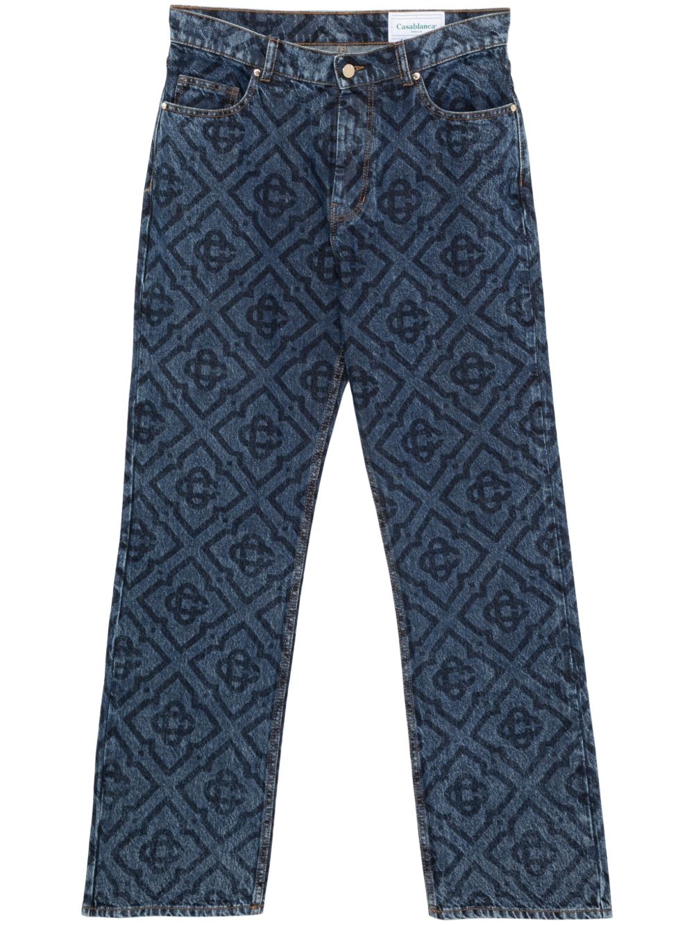 Casablanca Laser Monogram 牛仔裤 - 蓝色