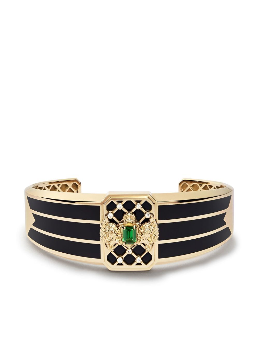 Balmain Emblem 18K黄金大号手镯 - 金色