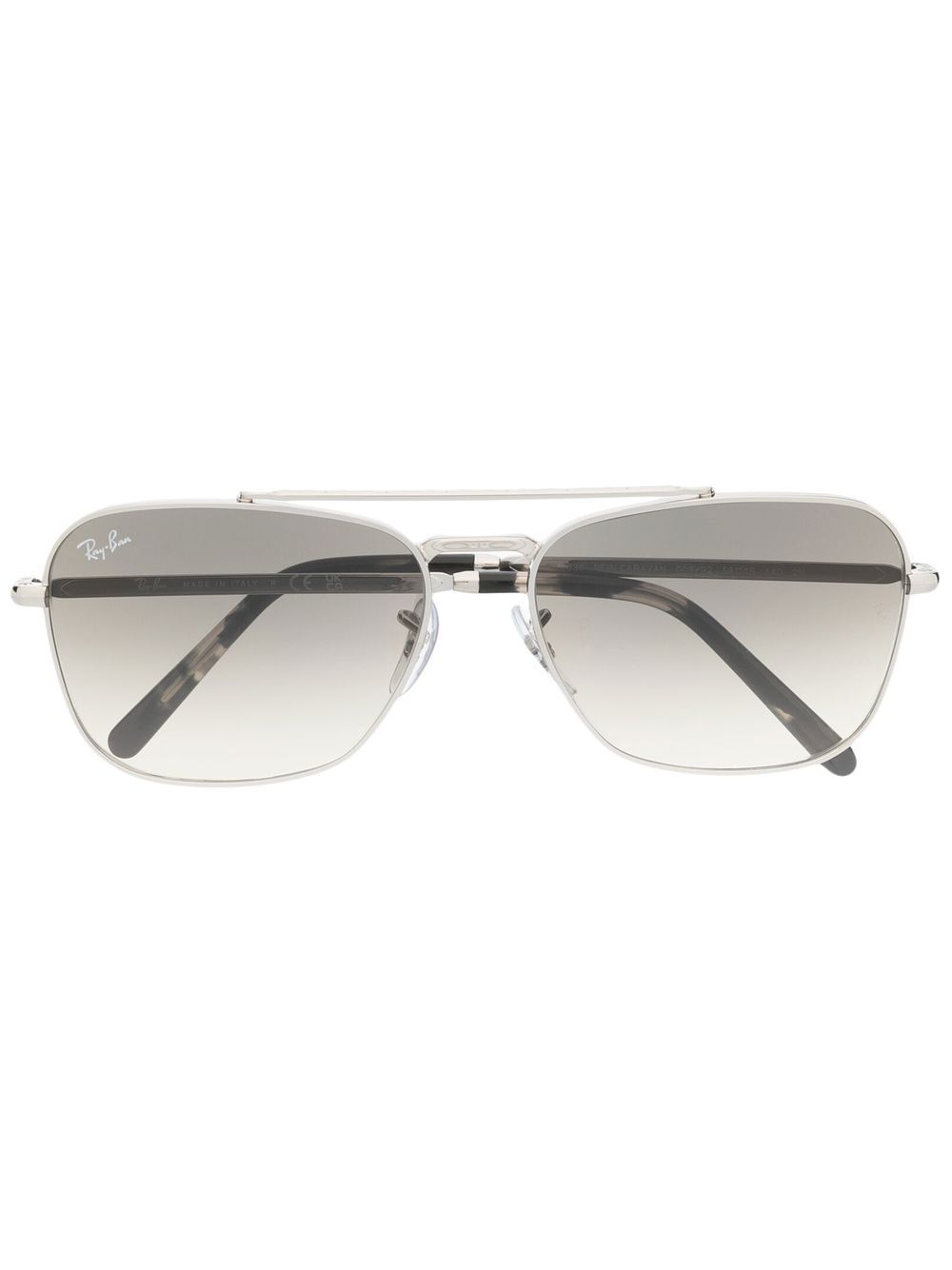 Ray-Ban 长方框飞行员眼镜 - 银色
