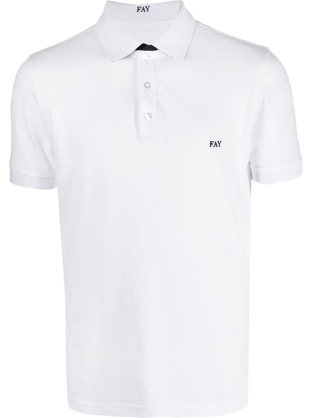 Fay logo刺绣polo衫 - 白色