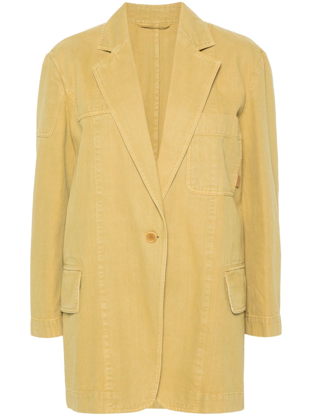 Max Mara Dizzy 帆布夹克 - 黄色