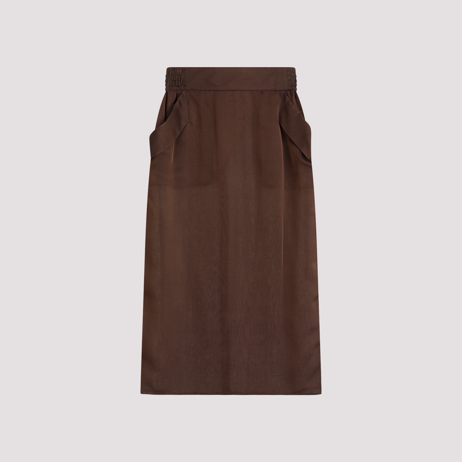 Saint Laurent Silk Midi Skirt