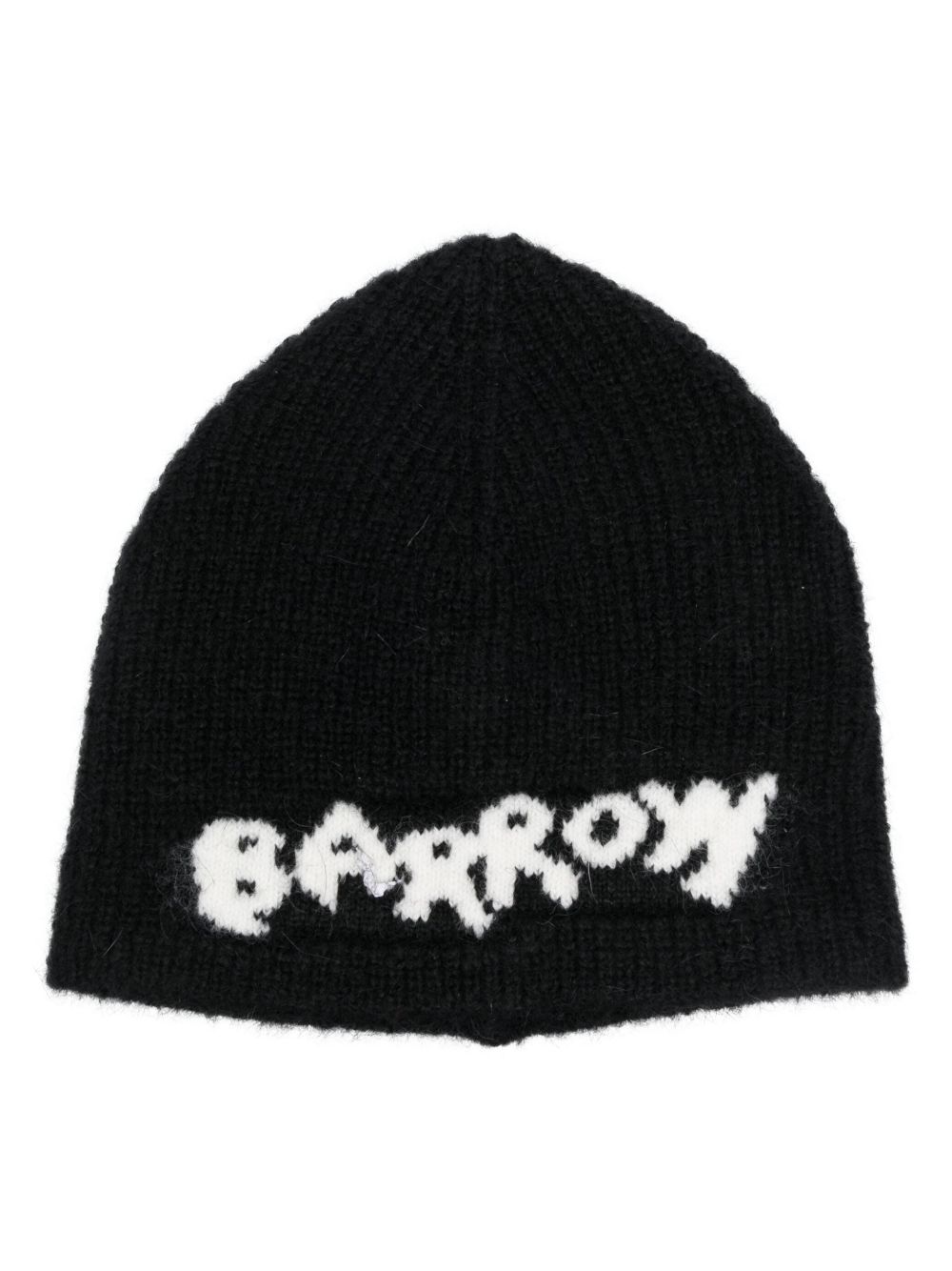 BARROW logo刺绣套穿式套头帽 - 黑色