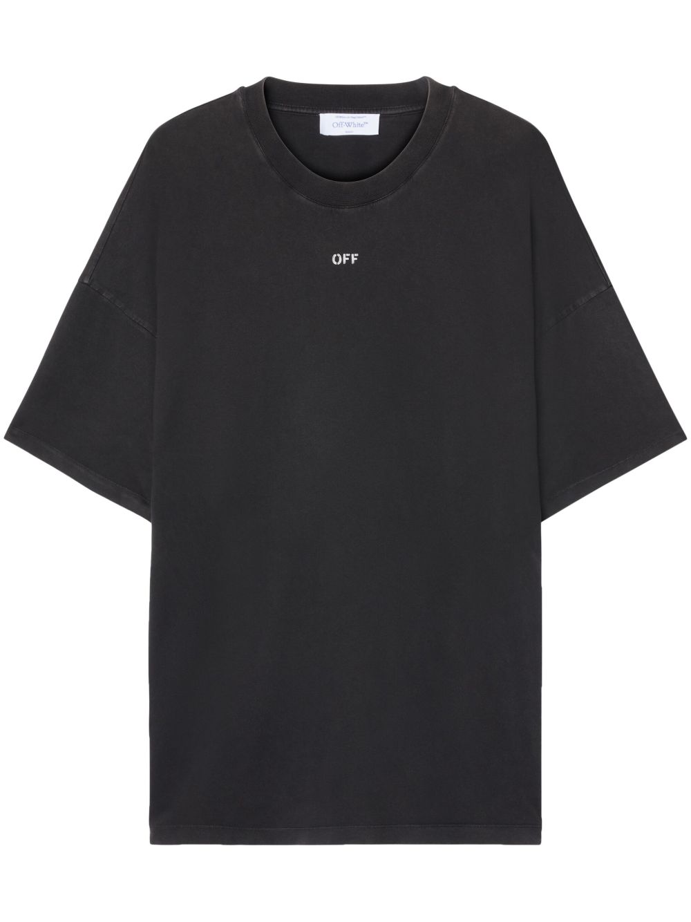 Off-White 图案印花棉T恤 - 黑色