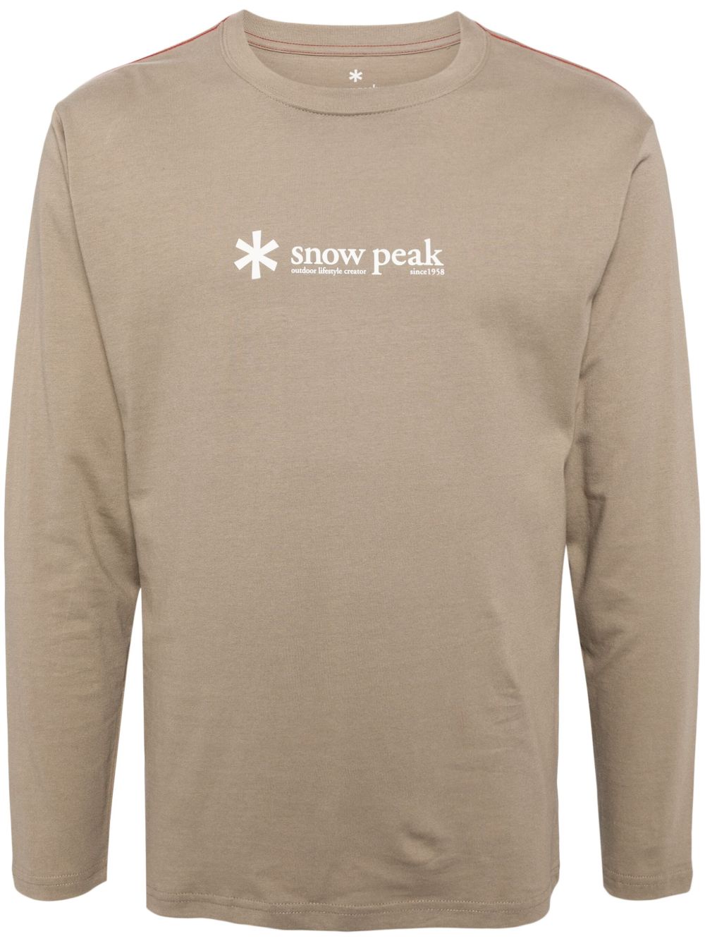 Snow Peak logo棉T恤 - 中性色