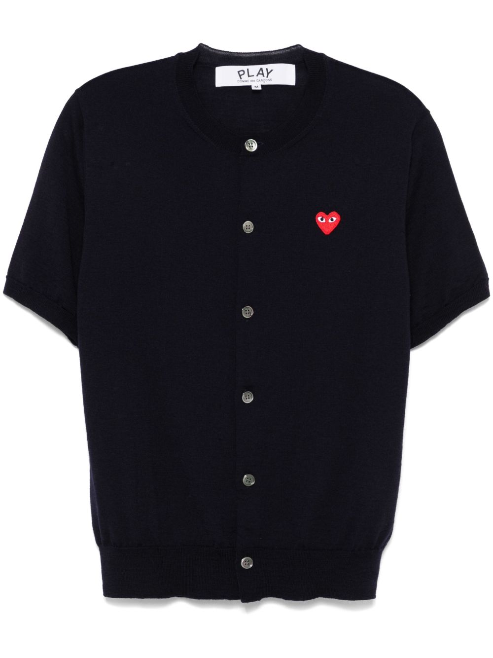 Comme Des Garçons Play 爱心贴花开衫 - 蓝色