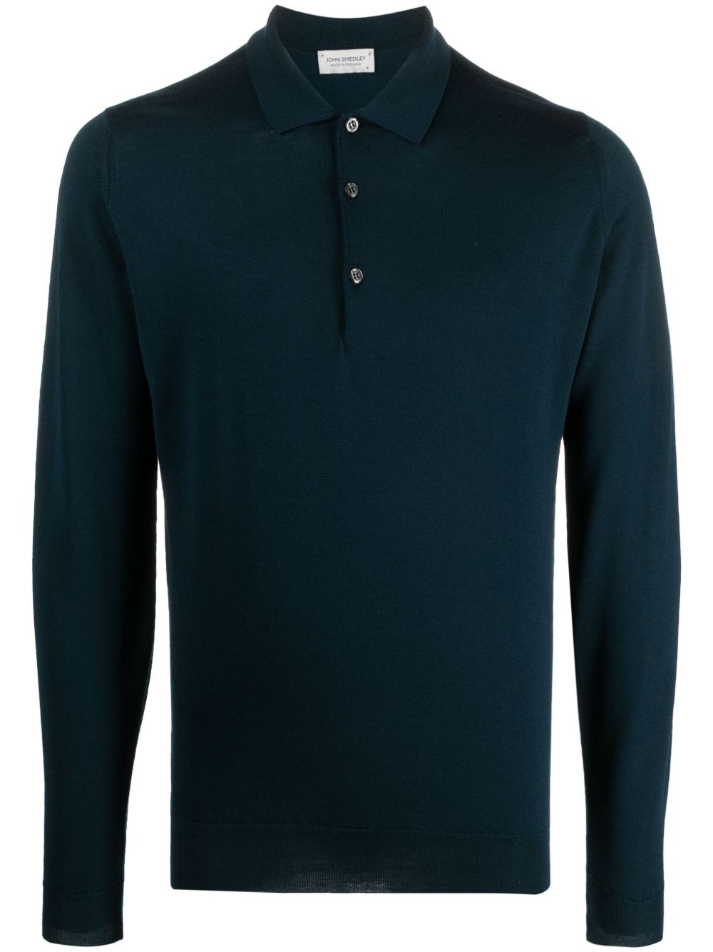 John Smedley 初剪羊毛polo衫 - 蓝色