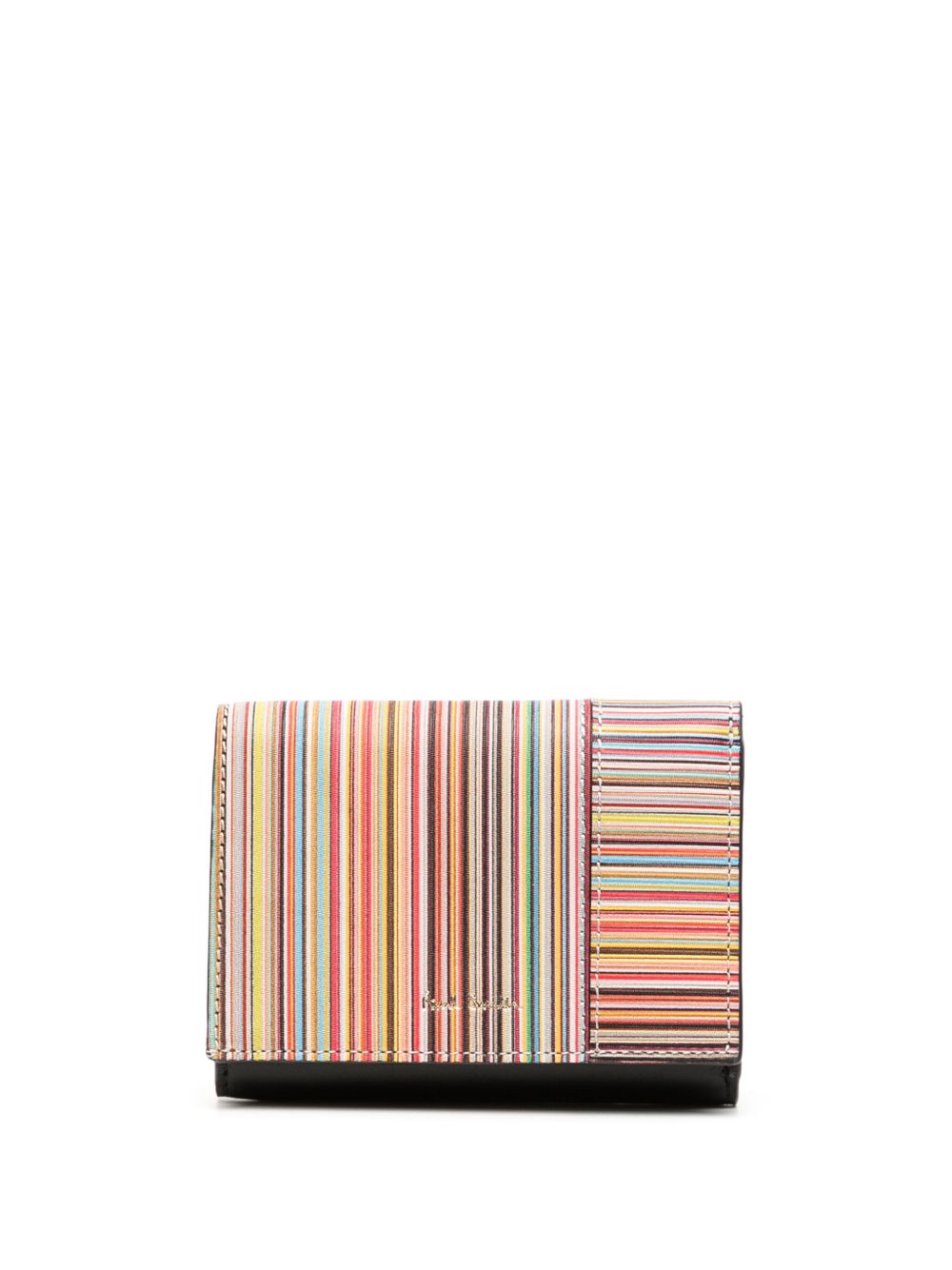 Paul Smith Signature Stripe 皮质三折钱包 - 彩色