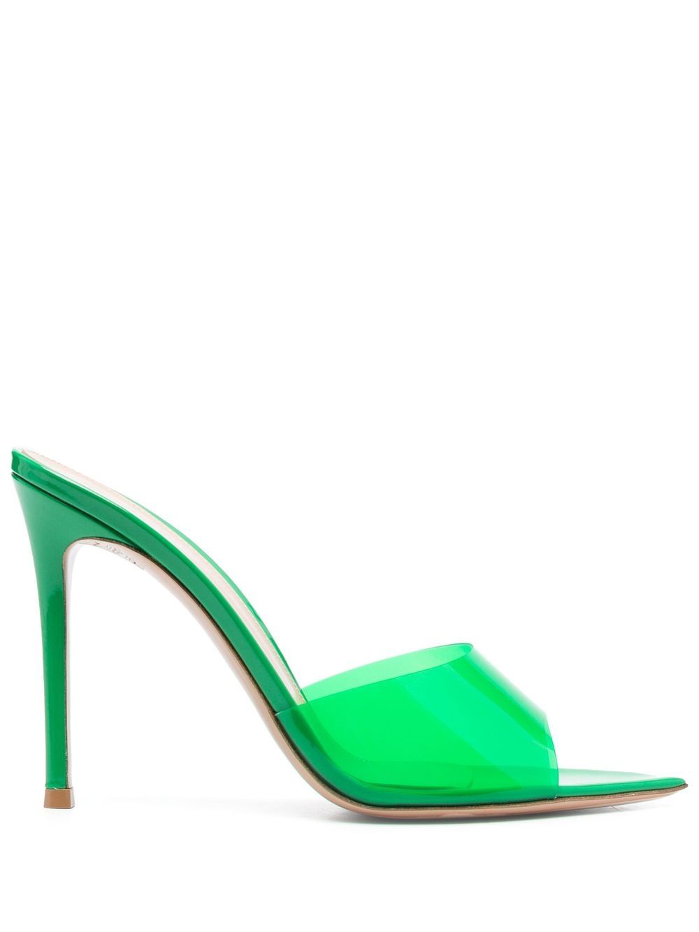 Gianvito Rossi Elle 透明高跟凉鞋 - 绿色