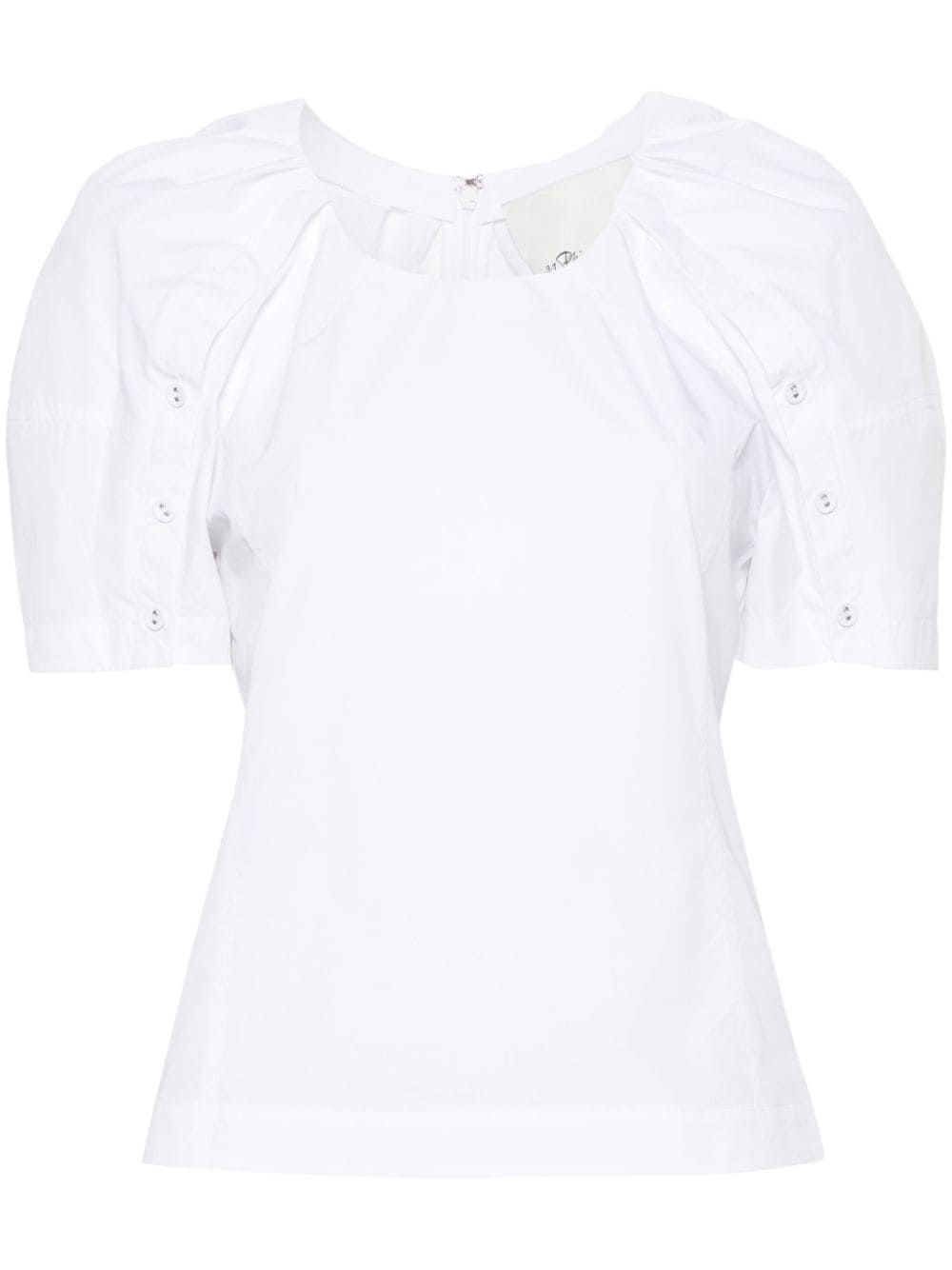 3.1 Phillip Lim Bloom 褶饰罩衫 - 白色