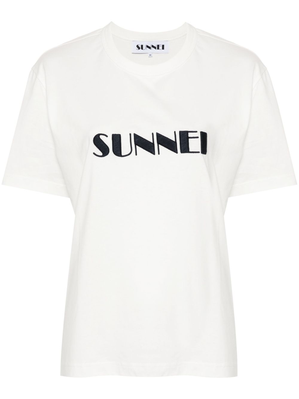 Sunnei logo刺绣T恤 - 白色