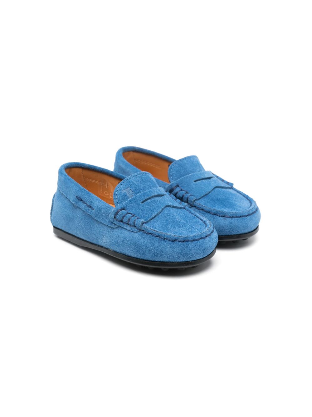 Tod's Kids 绒面皮乐福鞋 - 蓝色