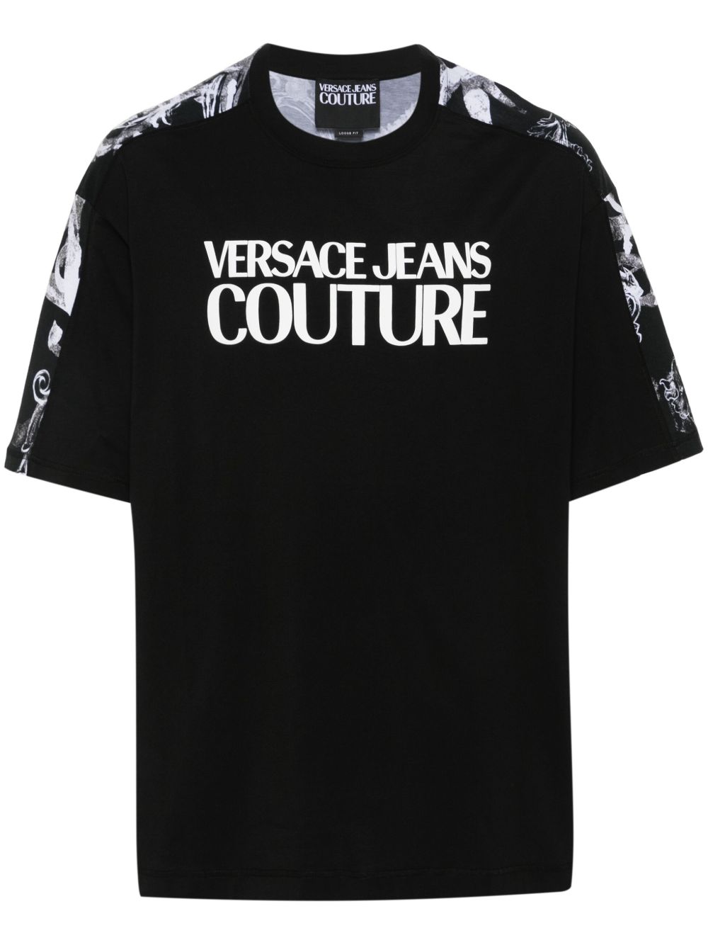 Versace Jeans Couture logo印花棉T恤 - 黑色