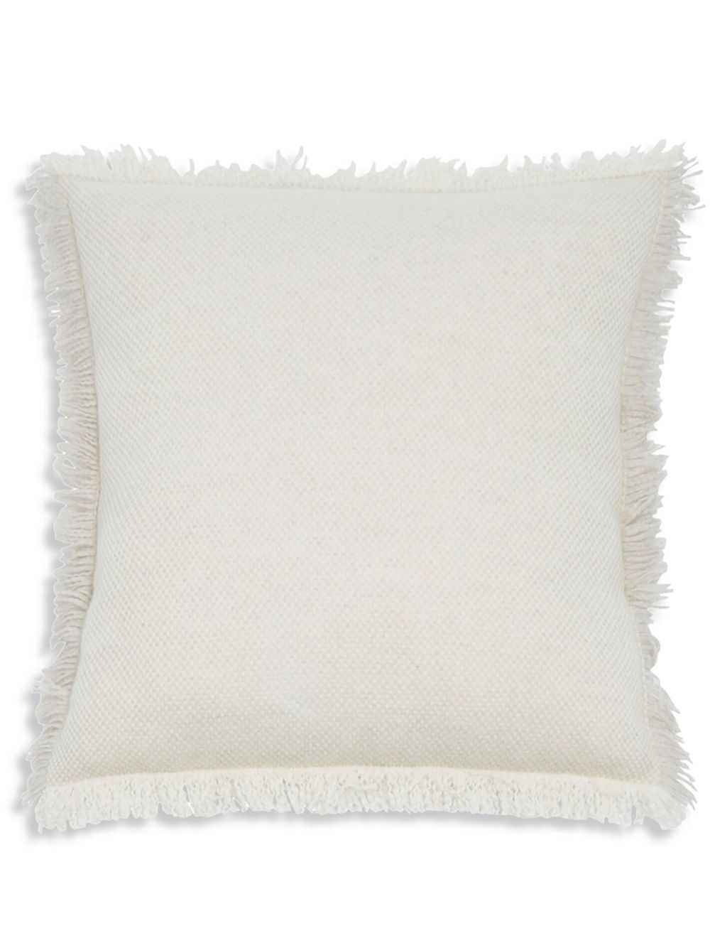 alonpi cashmere Spix 毛边抱枕 - 白色