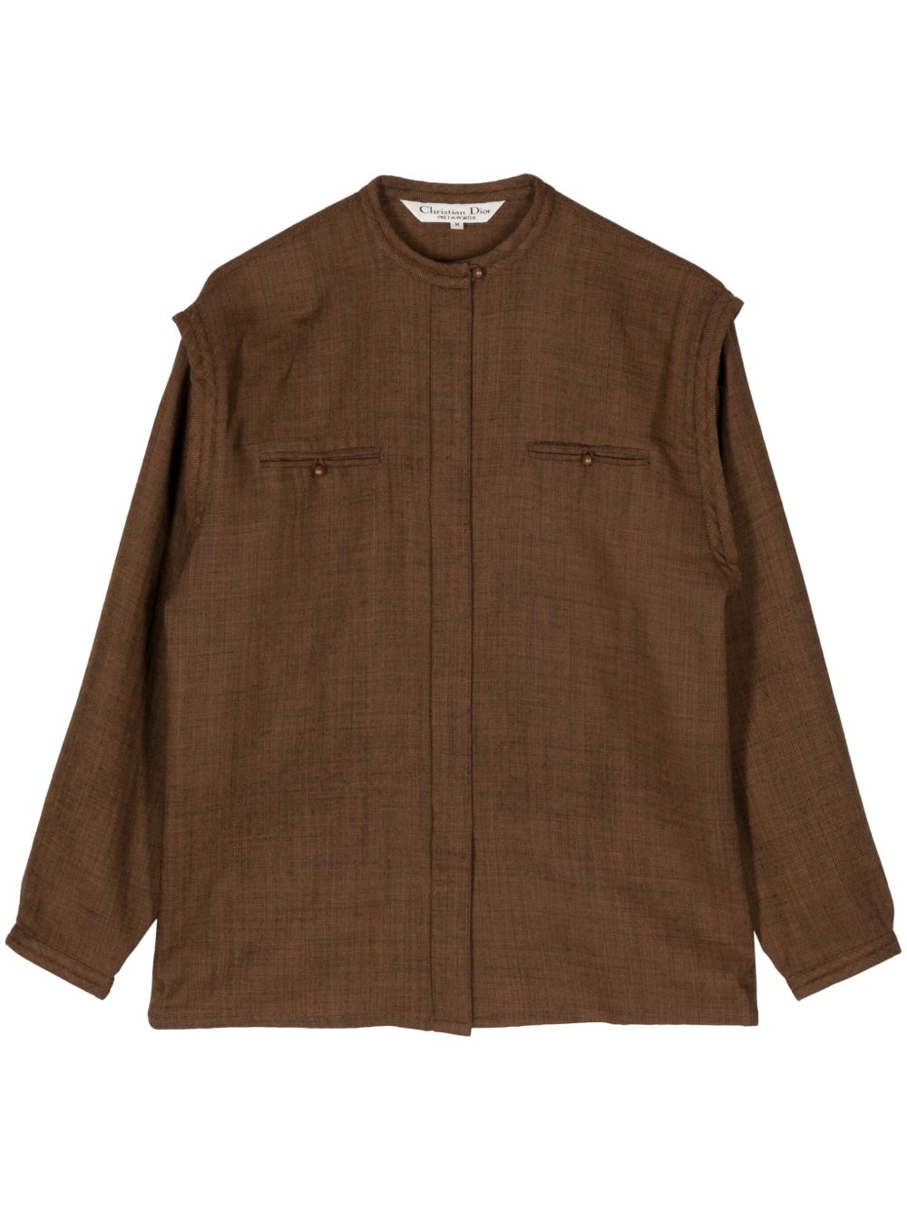 Christian Dior Pre-Owned 长袖棉衬衫 - 褐色