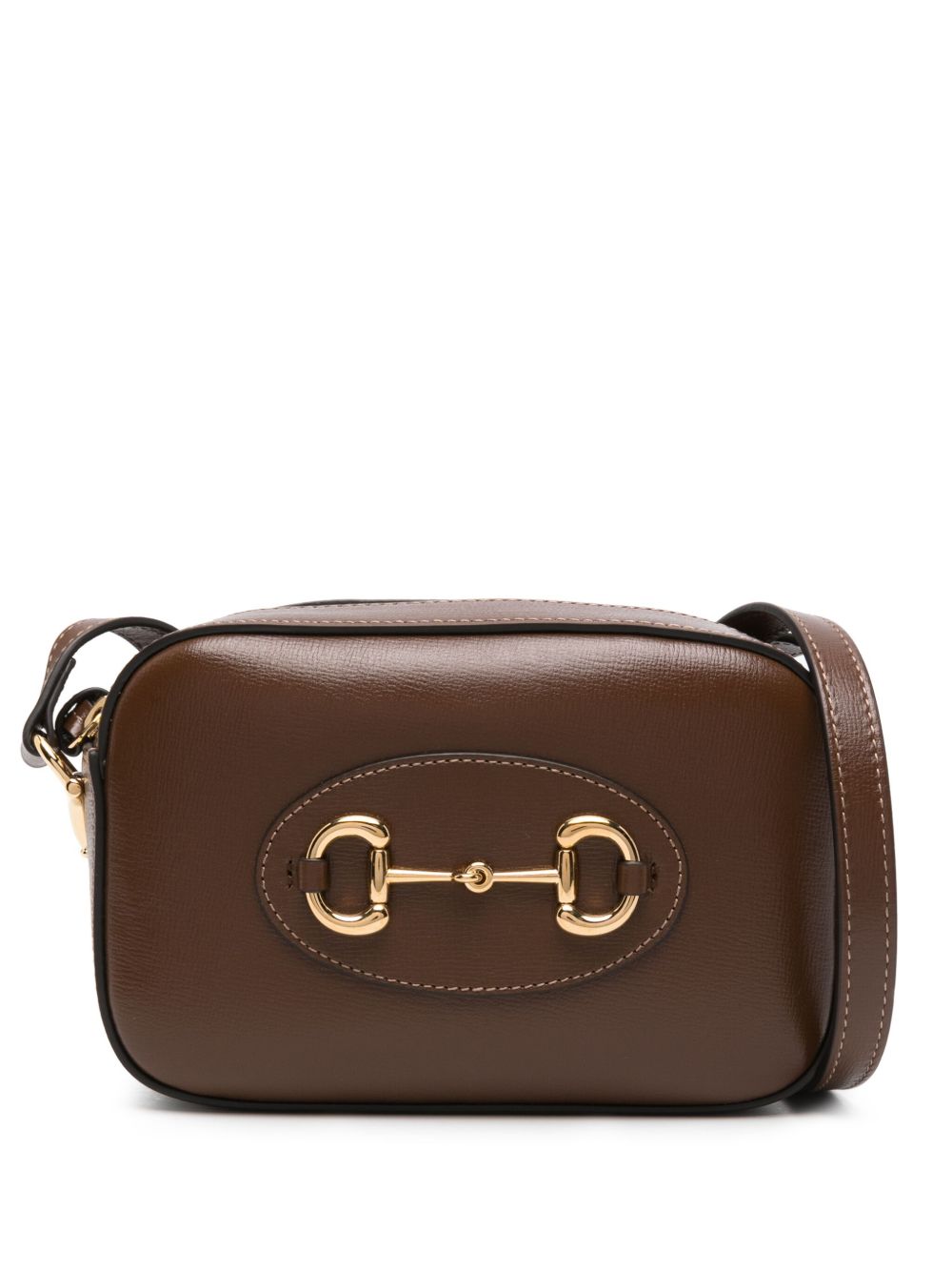 Gucci Horsebit 1955 系列小号单肩包 - 褐色