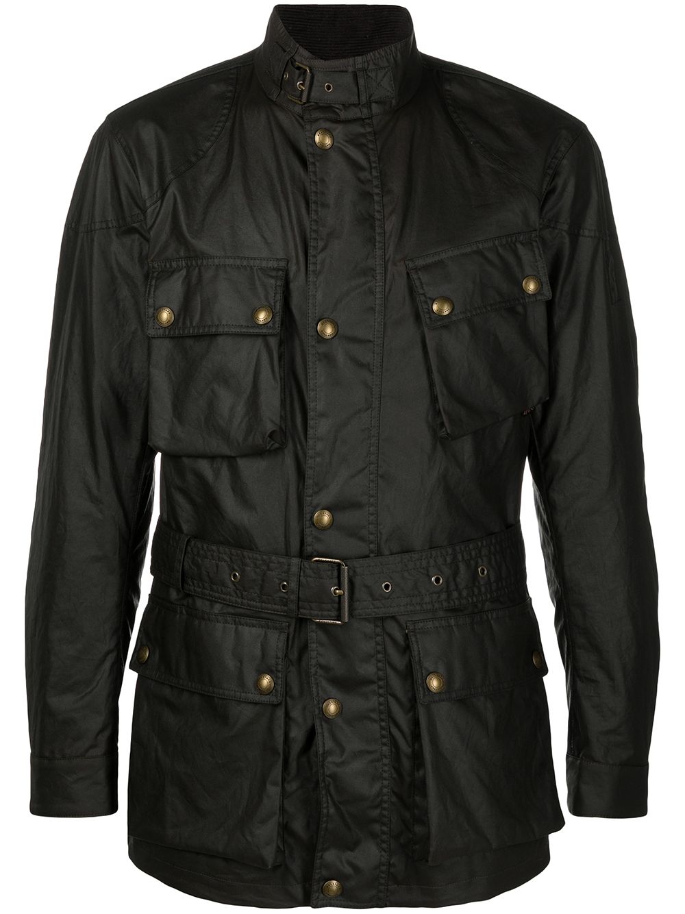 Belstaff 涂蜡系带腰身夹克 - 绿色