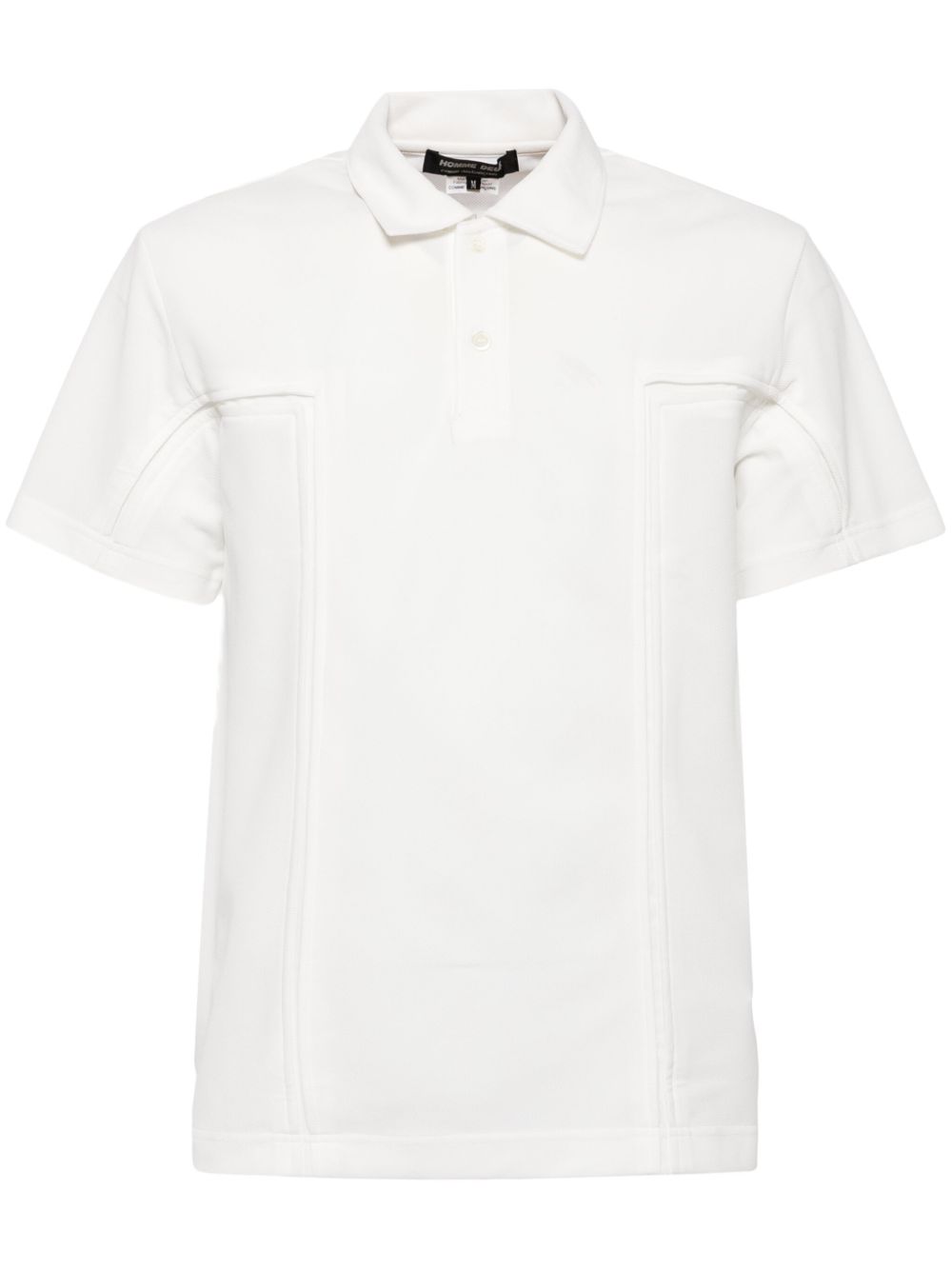 Comme des Garçons Homme Deux 拼接polo衫 - 白色