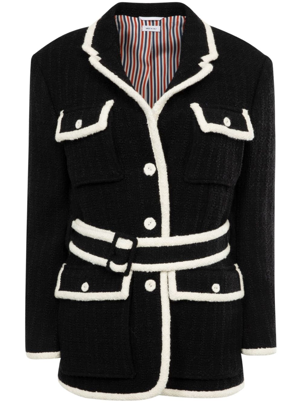 Thom Browne Safari 粗花呢夹克 - 黑色