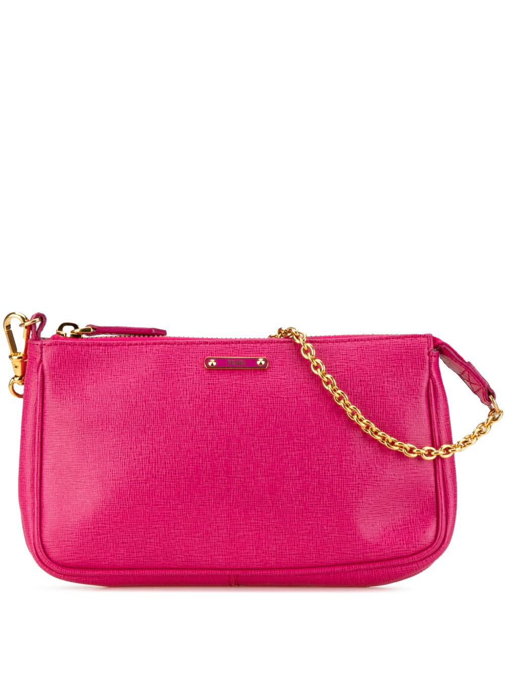 Fendi Pre-Owned Vitello Elite Crayons Pochette 手提包（2000-2010年典藏款） - 粉色