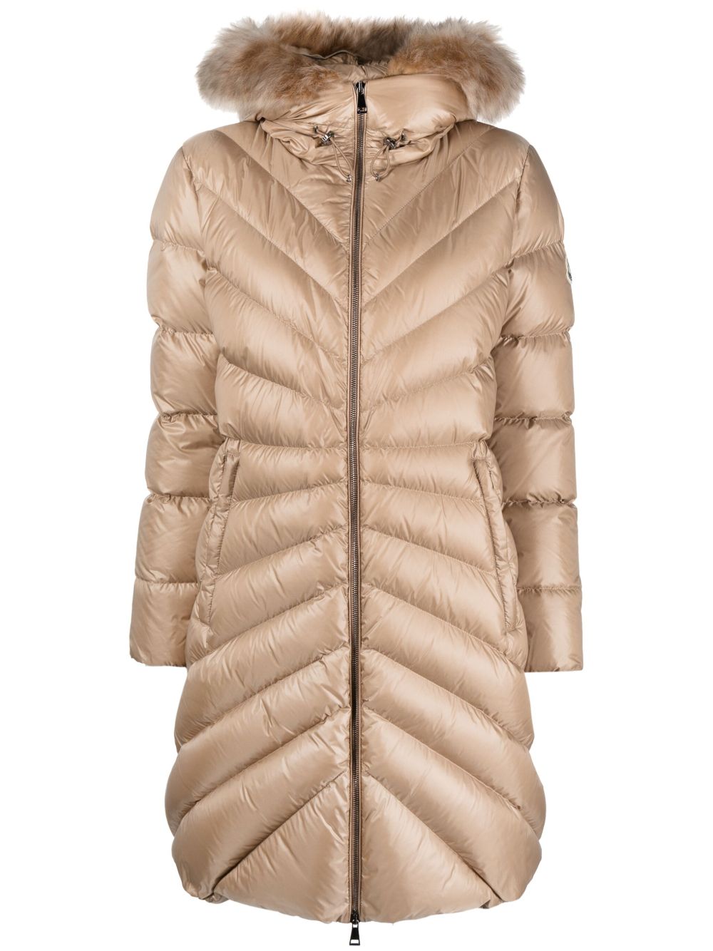 Moncler 对比领绗缝外套 - 中性色