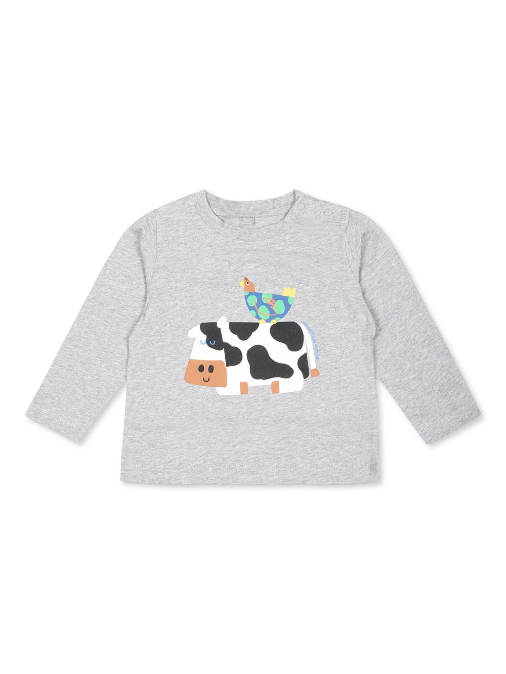 Stella McCartney Kids 乳牛印花T恤 - 灰色