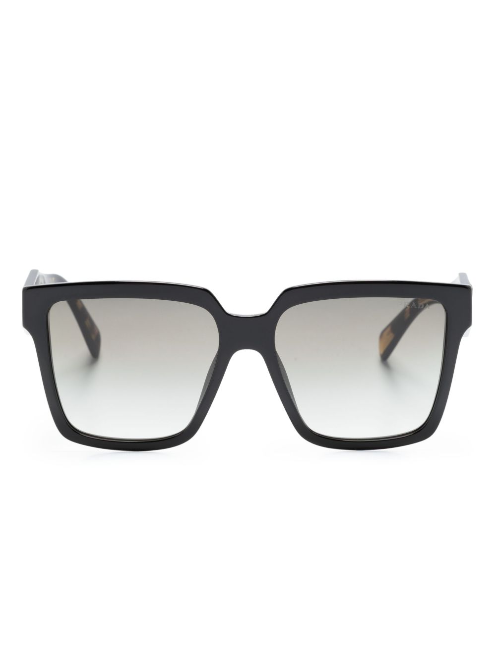 Prada Eyewear 方框太阳眼镜 - 黑色