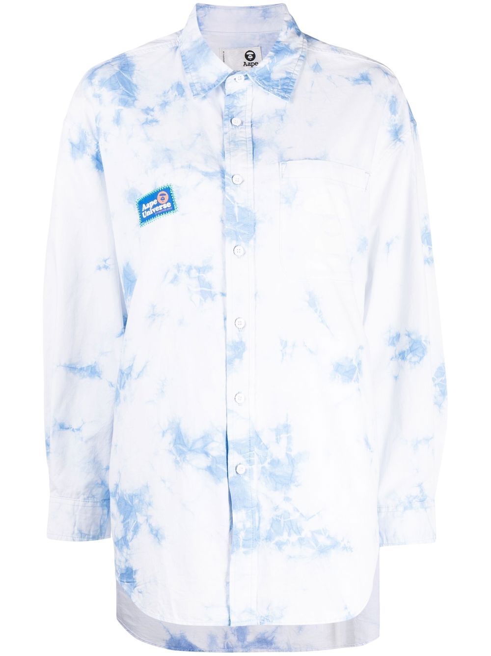 AAPE BY *A BATHING APE® 天空印花长袖衬衫 - 白色