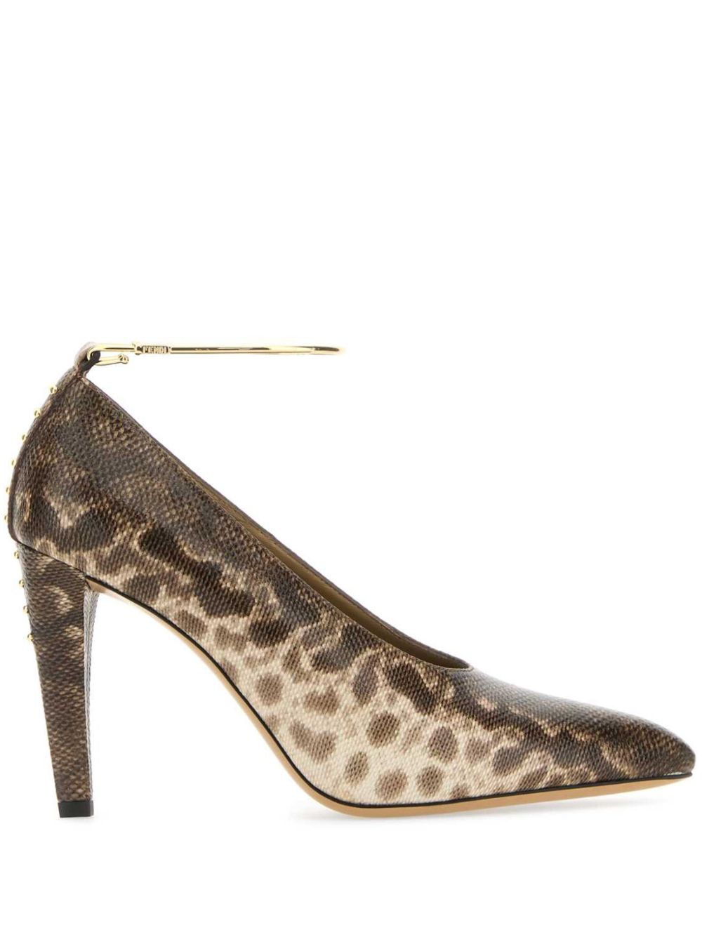FENDI Fendi Filo 高跟鞋（9.5厘米） - 褐色