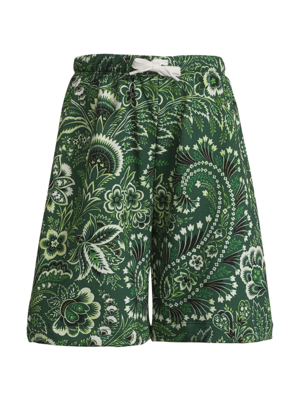 ETRO KIDS 佩斯理印花百慕大短裤 - 绿色