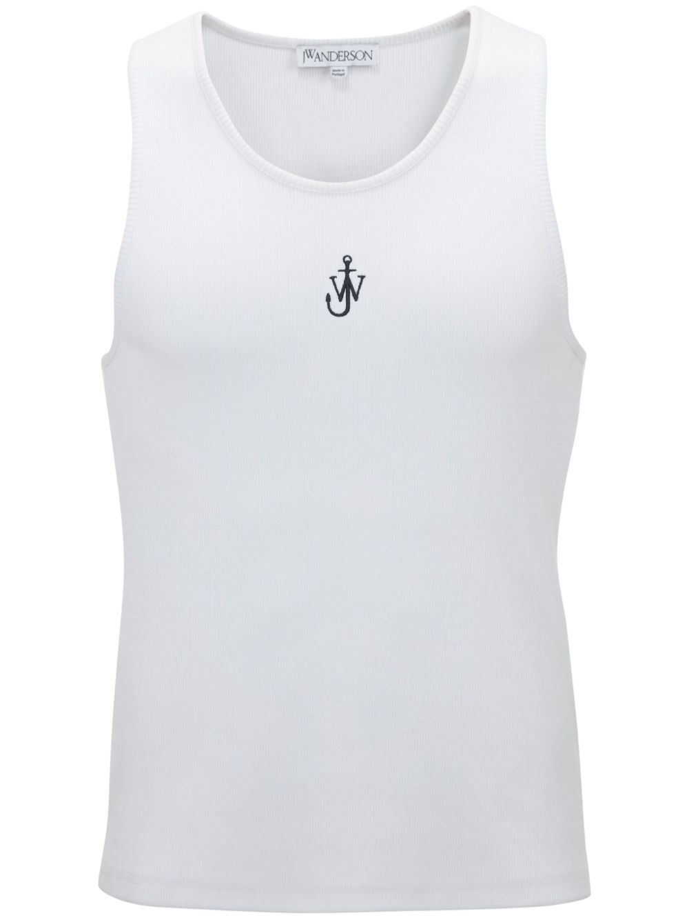 JW Anderson Anchor logo刺绣坦克背心 - 白色