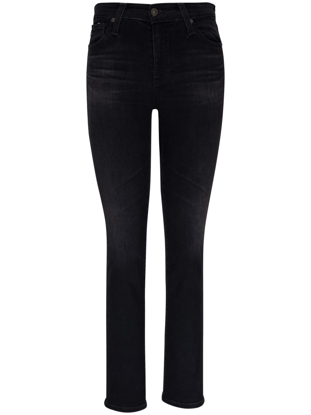 AG Jeans 中腰紧身牛仔裤 - 黑色